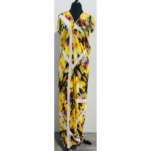 Zero + Maria Cornejo Linen Blur Print Dress - Picture 2 of 5